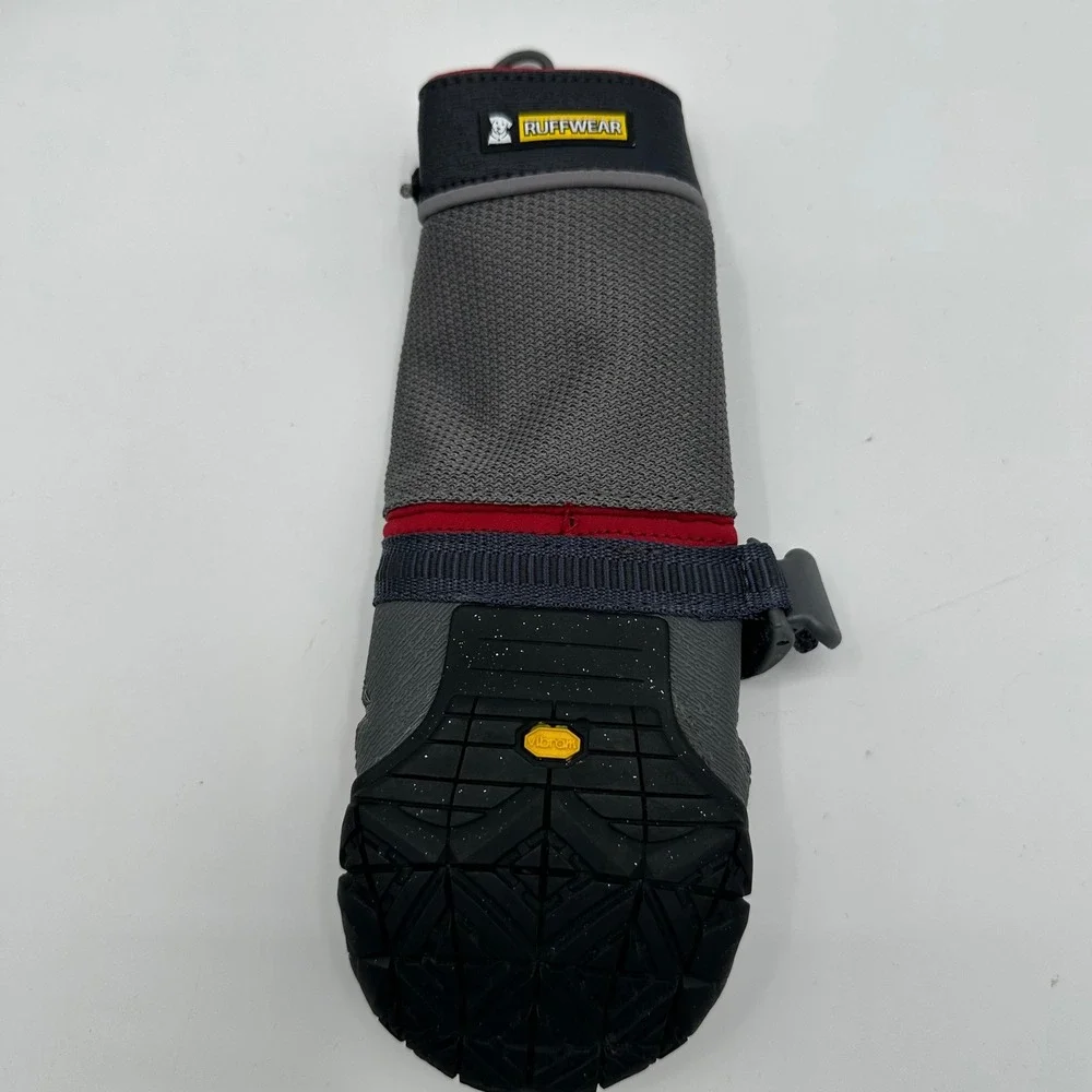 Ruffwear Polar Trex‎ Dog Boots Red Gray Vibram Sole Winter Snow Shoes Size M 4pc